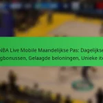 NBA Live Mobile Maandelijkse Pas: Dagelijkse inlogbonussen, Gelaagde beloningen, Unieke items